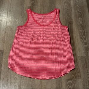 a.n.a Coral Striped Tank Top